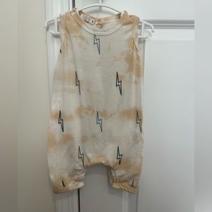 Baby Boy Sleeveless Printed Coveralls